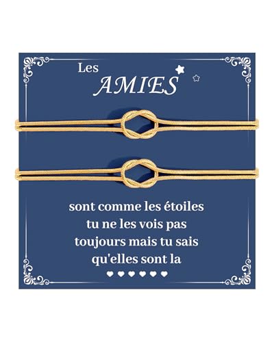 CheersLife Cadeau Meilleure Amie,Bracelet D'amitié pour 2,Bracelet Amitié Fille,Cadeau Amie...