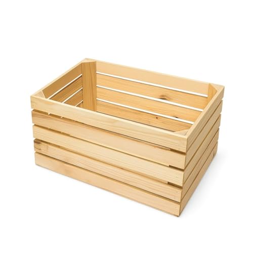 BAS Caisse en Bois Vintage 50 x 40 x 30 cm - à Pommes, Fruits, Vin (1)