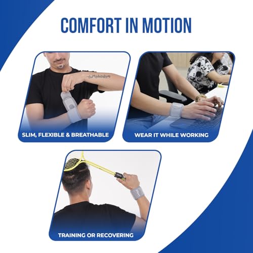 Image of Leeford Wrist Wrap for Men & Women, Universal Size | Adjustable Neoprene, Sports Wrist Support Band, Pain Relief Compression, Boxing, Deadlift & Gym Workout