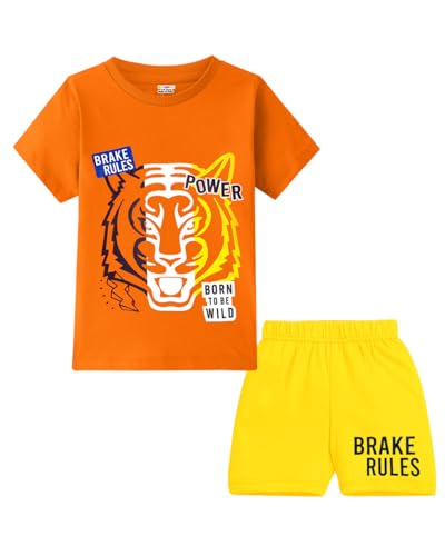 Image of Kuchipoo Boys Regular Fit Cotton T-Shirts and Shorts Set