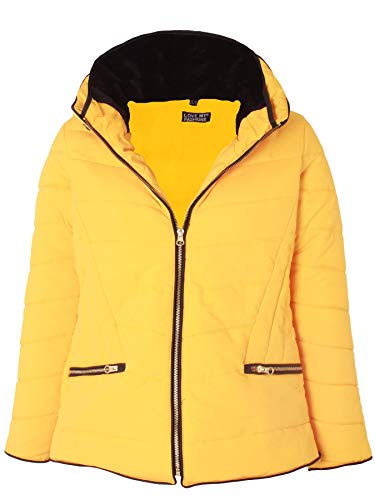 Love My Fashions - Abrigo - Túnica - para Mujer Amarillo Amarillo Mostaza 40
