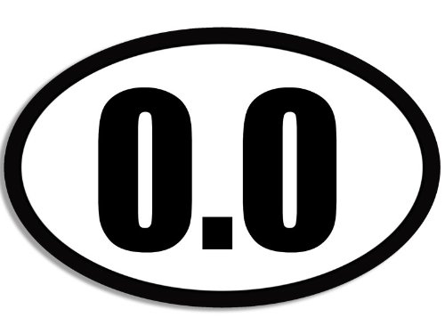 Oval 0.0 Miles Sticker (Funny Lazy Marathon No Run Slow Running Triathon) #TOP26