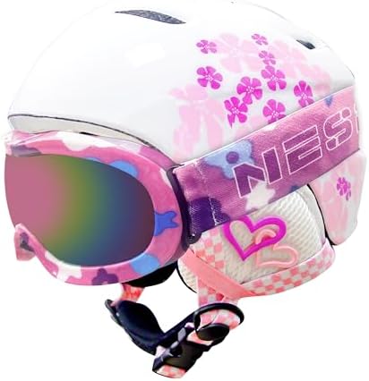 Toddler and Kids Ski Helmet Snowboarding Helmet with Goggles for Snow Activity Ultra Lightweight Comfort and Warmth Small Size ASTM & CE Certified Suggest 2-6years