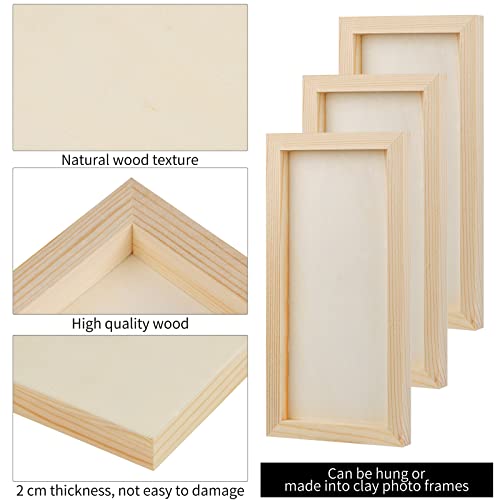 Adxco 8 Pack Wood Panels 6 X 12 Inch Wooden Canvas Board Unfinished Wooden Panel Boards For Painting, Arts, Pouring Use With Oils, Acrylics #TOP4