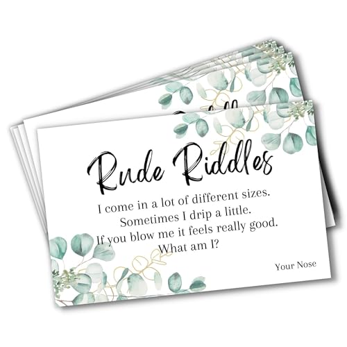 Rude Riddles Hen Party Game, Wedding Table Game, for Bridal Shower, Bachelorette Party, Birthday Party, Funny Riddle Game