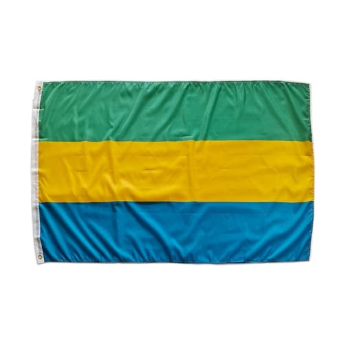 Drapeau Gabon, drapeau couleurs Gabon, drapeau 150 x 90 cm, drapeau Gabon