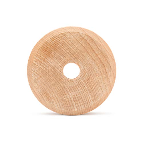 Mini Wood Wheels Treaded Style, 2 Inch Diameter, Pack Of 24, For Crafts And Diy Car Models, By Woodpeckers #TOP3