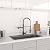 RUMOSE Oil Rubbed Bronze Kitchen Faucets with Pull Down Sprayer 360° Swivel Kitchen Faucet Commercial Double Head Faucet with Pot Filler, Brass Dual Kitchen Sink Faucet with Deck Plate
