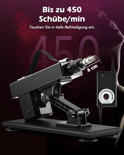 Sexmaschine Sensua mit Stoßfunktion und 2 Verlängerungsstangen
