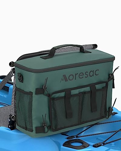 AORESAC Kayak Cooler Behind Seat, Waterproof Seat Back Cooler for Kayaks, Compatible with Lawn-Chair Style Seats, Portable Cooler Bag for Kayaking, Travel, Lunch, Beaches &Trips