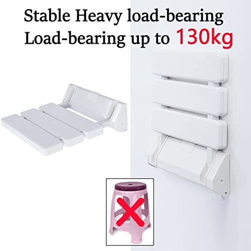 RMAN Duschklappsitz Weiß – Duschstuhl bis 130 kg, rutschfest & platzsparend – Bild 4