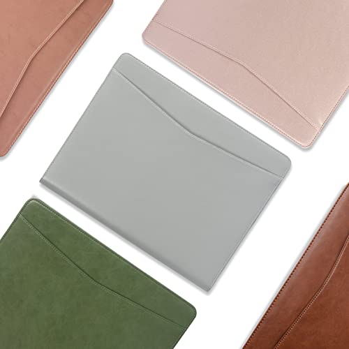 Calfinder Vegan Leather Portfolio With Zipper, Professional Business Padfolio With A4 Writing Pad Holder, Green Christmas Gifts, Resume Folder For Men And Women #TOP5