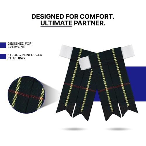 Image of Scottish Tartan Kilt Flashes with Elastic Adjusters