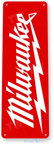 Tinworld Tin Sign: Milwaukee Tool Garage Auto Shop Metal Dcor C969