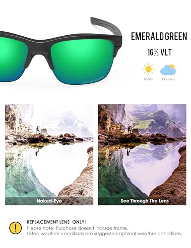 Image of BLAZERBUCK Anti-salt Polarized Replacement Lenses for Oakley Thinlink OO9316 Sunglass