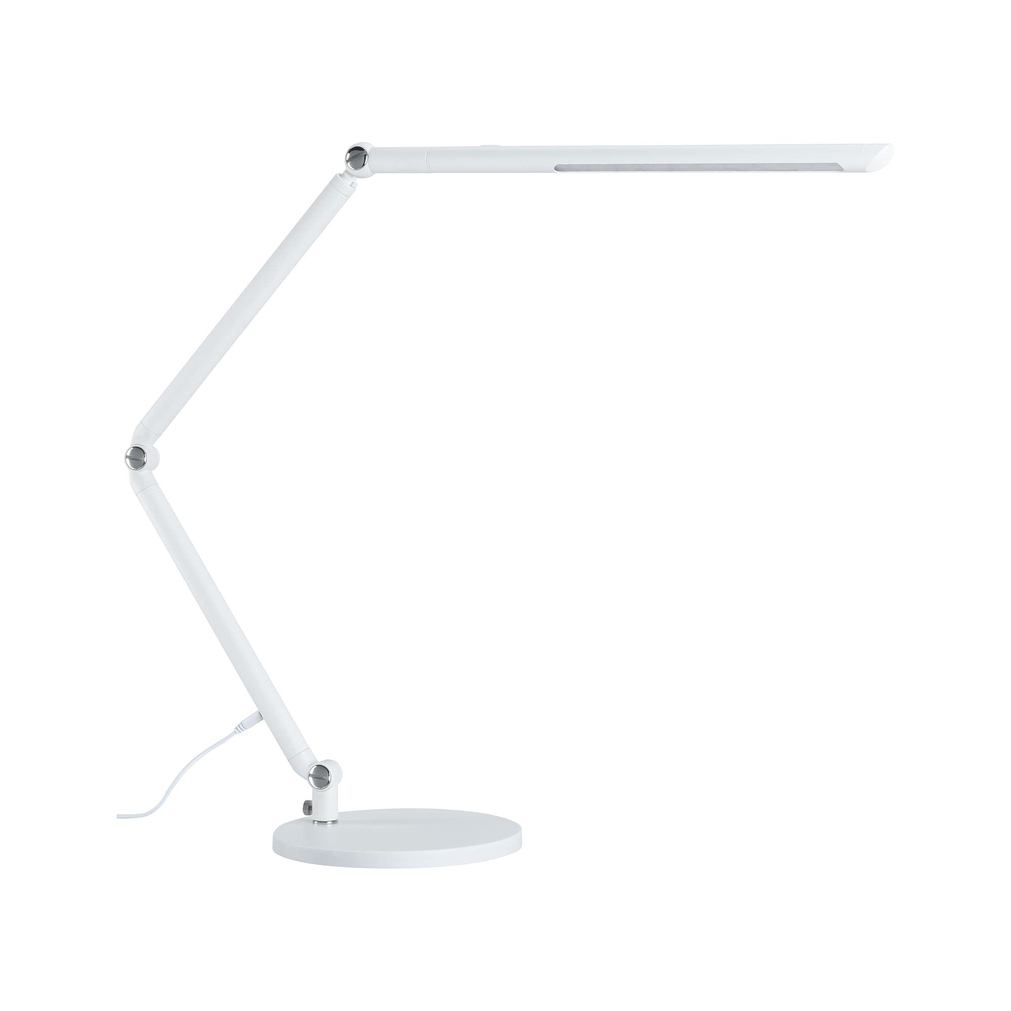 Paulmann 78911 Luminaria de escritorio LED FlexBar WhiteSwitch TunableWhite incl. lámparas auxiliares 1x10,6W, reg., blanco, luminaria sobremesa 3000K