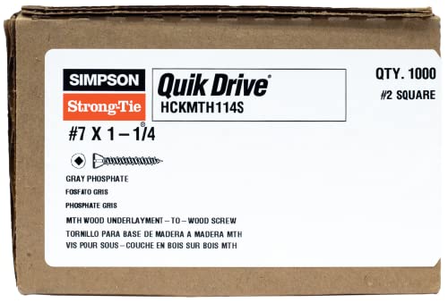 Simpson Strong-Tie Tornillo Strong-Drive MTH114S Collated #7 x 1-1/4 pulgadas, Cabeza Trim (1000 unidades) miniatura 1