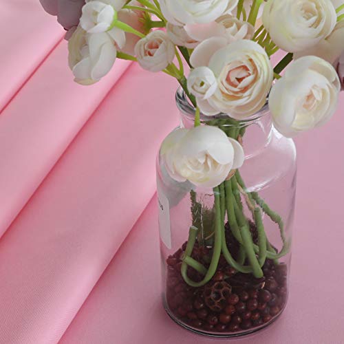 Image of FOLINS&HOME Pink Rectangle Tablecloth, 60 x 84 Inch Waterproof Table Cloth | Heavy Duty Wrinkle Free Polyester Tablecloths, Spillproof and Washable Table Cover for Party, Banquet - Rectangular /Oblong