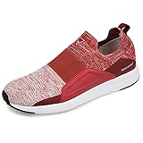 Vance Co. メンズ Cannon Tru Comfort Foam 通気性 スリッポン ニット ウォーキングスニーカー, レッド, 9