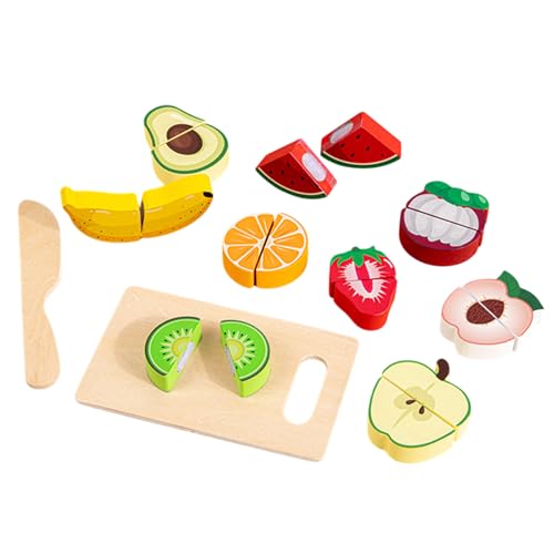 Cortar Comida De Juego, Corte Juguete Para Juguetes - Juego de aprendizaje de Madera Educativa - Copa De Alimentos Para Niños Elegidos