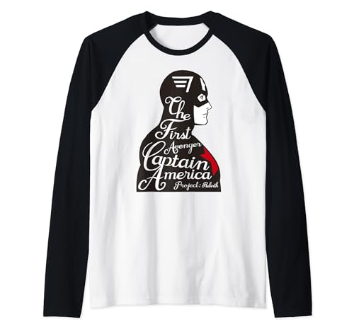 T-shirt Captain America raglan idéal pour un look geek de week-end