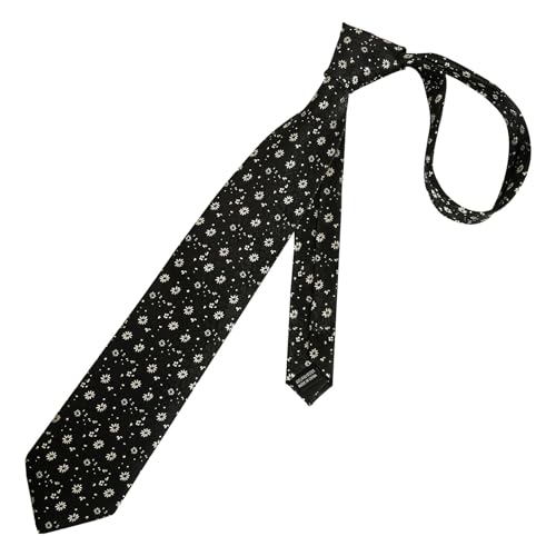 Image of Alizeal Mens 3.15inches Exquisite Floral Tie with Small Flower Printed Pocket Square