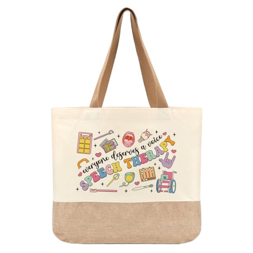 EICNFFGH Speech Therapy Tote Bag for SLP Gifts