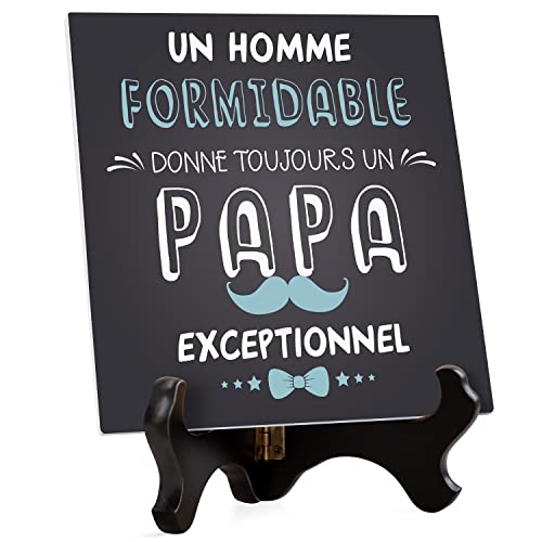Cadeau Papa Plaque, Cadeau Saint Valentin Homme, Cadeau Anniversaire Papa, Plaque Acrylique Gravée Cadeau pour Papa, Cadeau St Valentin Homme, Cadeau Papa Futur Papa Nouveau Papa Grand-père Beau-père Cover