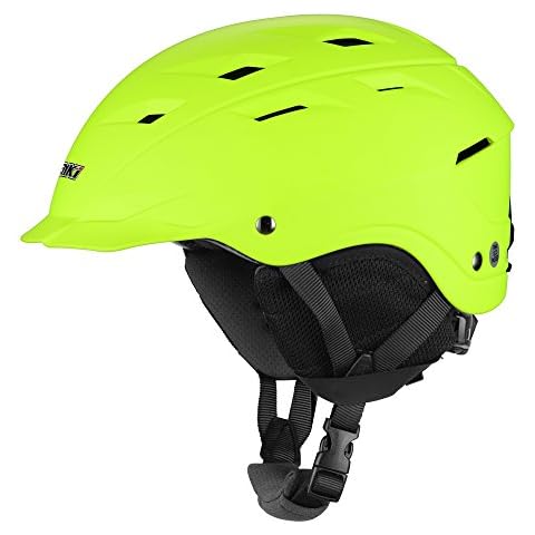 NENKI Ski Snowboard helmet NK-2289 for Men Women Youth (Matt Fluo Yellow, S) Cover