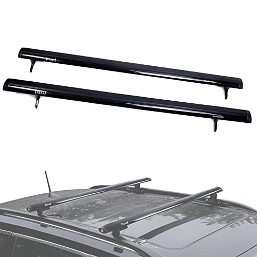 NEEDBUY Voiture Porte-Bagages Barre Transversale Galeries de Toit, pour Jeep Compass 2017-2021 Aluminium Support De Voyage Style De Voiture Accessoires Cover