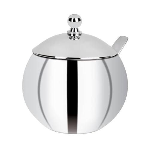 KC Stainless Steel Multipurpose Ghee Pot/Pickle Container 500 Ml With Spoon Set Of 1 Standard Silver