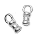 10 pcs .925 Sterling Silver 1mm Leather Cord Crimp End Cap Connector / Findings / Bright
