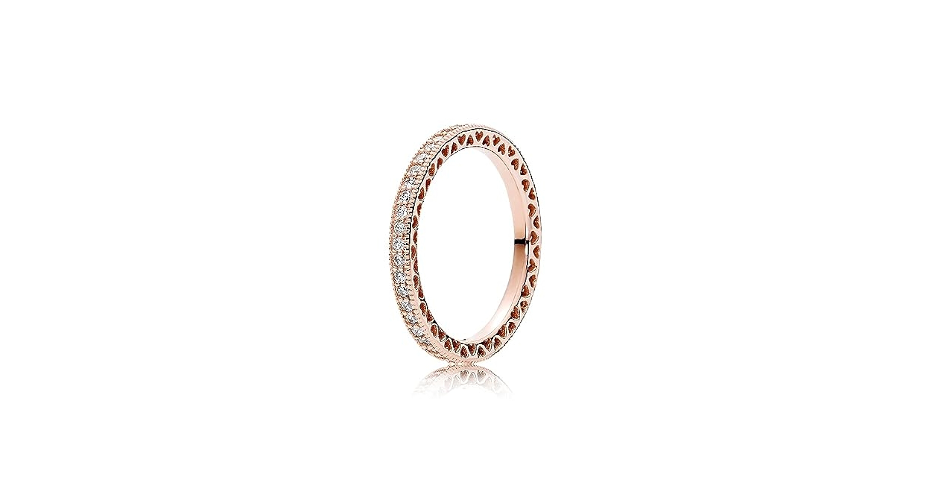 最終値下げ✨PANDORA ローズゴールド　ハート型クリップ Amazon.com: PANDORA Hearts Rose Gold Size 6 Ring 180963CZ-52