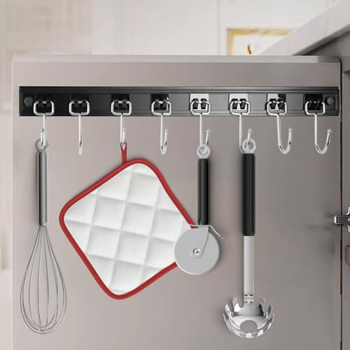 Cociat COC-UH1-17IN 2Pcs Utensil Racks With 8 Hooks 17 Inch Kitchen Utensil Holders Hanging Utensil Rack Multifunctional thumb #4