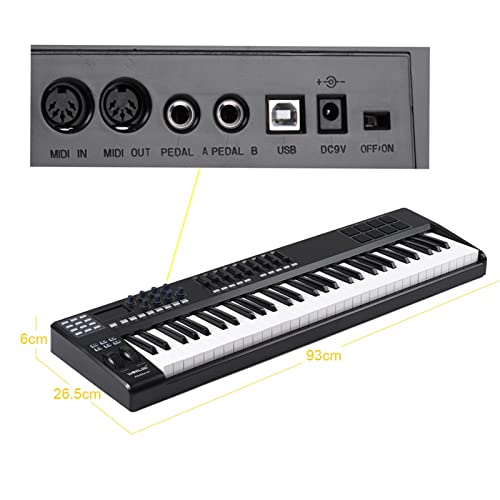 Clavier Piano 61 Portable 61 Touches USB MIDI Contrôleur du Clavier 8 RVB Tampon Déclencheur Arrière Coloré - Les Beatles, Paul McCartney, John Lennon, RIngo Starr, George Harrison Clavier Piano 61 Portable 61 Touches USB MIDI Contrôleur du Clavier 8 RVB Tampon Déclencheur Arrière Coloré – Image 3