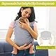 Alovez Baby Tragetuch Neugeborene, Elastisches Tragetuch Baby Neugeboren, Verstellbare Babytrage, Babytragetuch ab Geburt 3-20 kg (Grau)