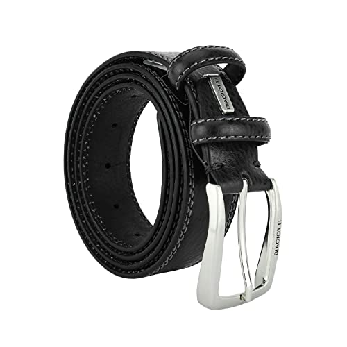Laura Biagiotti Ceinture pour homme en cuir véritable, boucle sans nickel pouvant être raccourcie avec boîte Cover