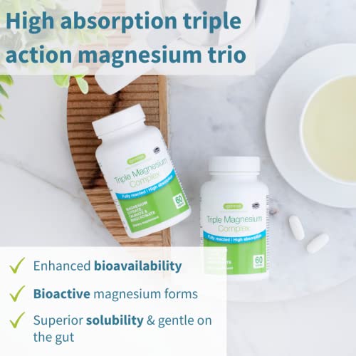 Triple Magnesium Complex + Zinc Complex Vegan Bundle, High Absorption Chelated Magnesium + 25Mg Chelated Zinc Picolinate & Bisglycinate With Copper, By Igennus #TOP1