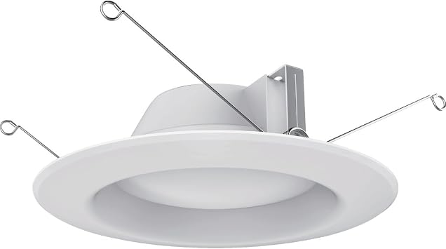 Satco S29313 LED Recessed Downlight Retrofit, 9.8 Watts, 5-6 Inches, White | White and Frosted with a 120V Connector.