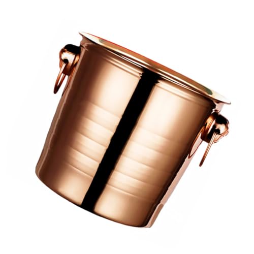 DECORNIJIA Cubo De Hielo De Acero Inoxidable Contenedor para Hielo De Bar para Fiestas y Eventos Material Duradero y Antideslizante