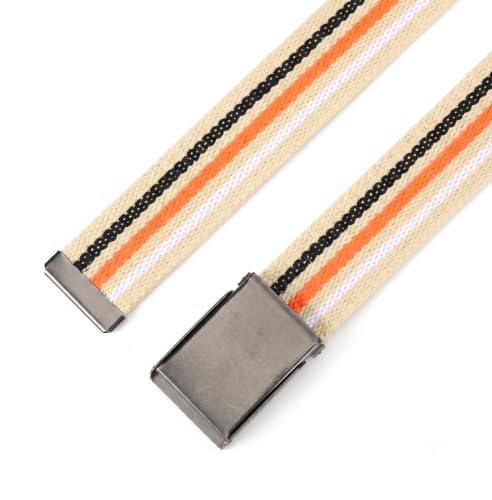 Image of Mile High Life Canvas Web Belt | Cut to Fit Up to 52 inch | Flip-Top Matte Silver Nickel Buckle 12 Colors