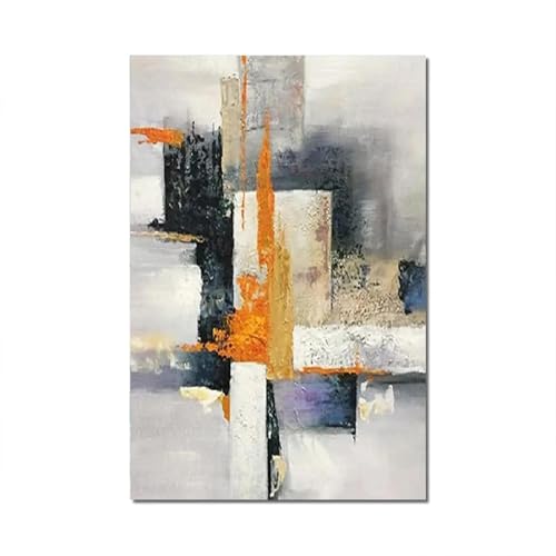 Gelb Schwarz Abstrakt Leinwand Bild 200x100 cm WandbilderModern Kunstdruck...