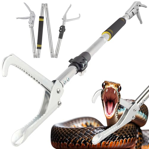 Frebuta Pinça de cobra de 175 cm, ferramenta profissional para agarrar cobras com alça longa, ferram