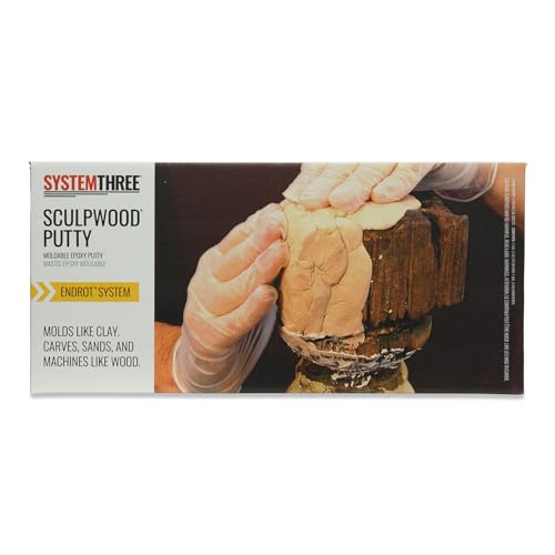 Image of System Three SculpWood Putty Epoxy Filler Putty, 2 Gal, Brown