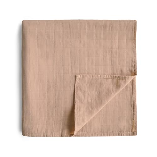 Image of mushie Muslin Baby Swaddle Blanket | 100% Organic Cotton (Natural)