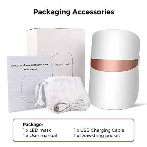 Terapia della luce con maschera a led, rimozione