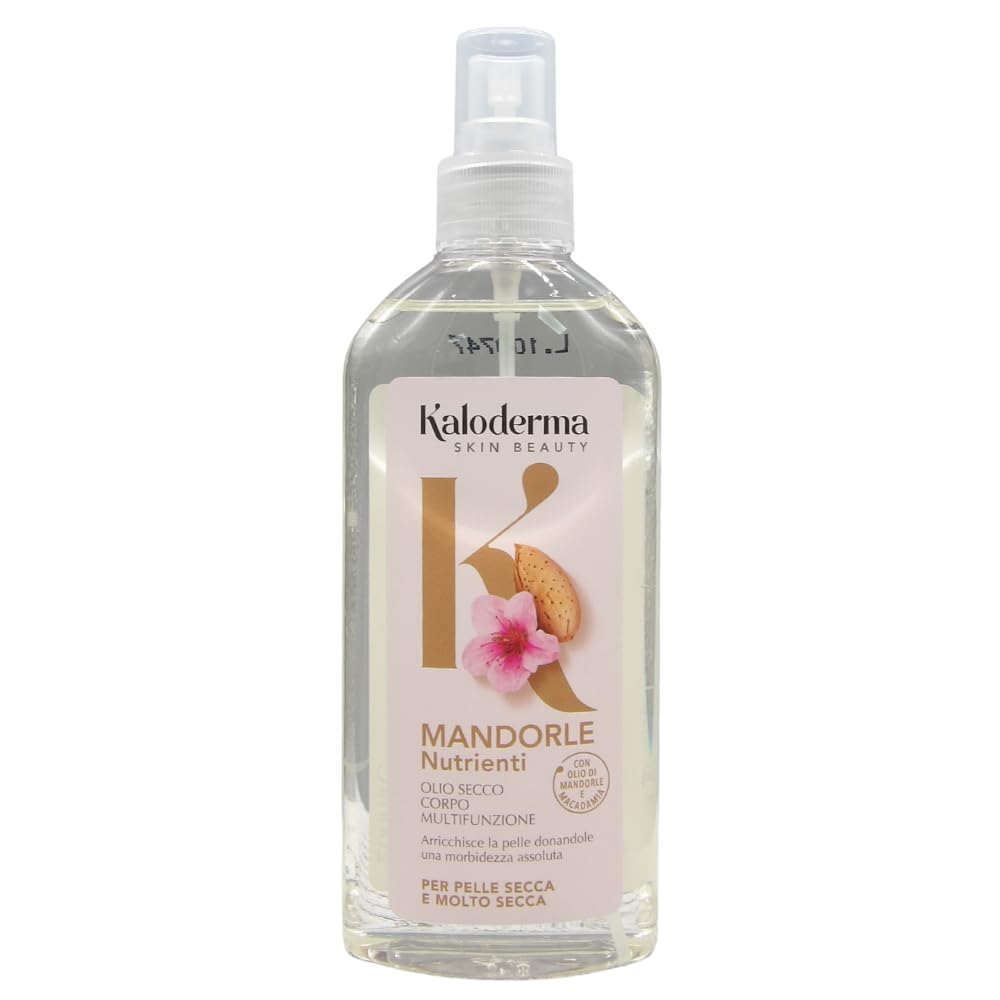 Olio Secco Corpo Spray Multifunzione, MANDORLE Nutrienti, Per Pelle Secca e Molto Secca. Arricchisce La Pelle Donandole Una Morbidezza Assoluta 200ml (6 Unità)