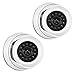 kwmobile Caméra de Surveillance Factice - Lot 2X Fausse Caméra CCTV avec LED Sécurité Maison ou Magasin - Dôme Dissuasif pour Intérieur - Blanc