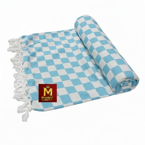Image of Handloom Bhagalpuri Cotton Silk Mix Dull Andi 3D Checked Chadar - Soft Grey Comforter & Odhnewali Blanket for All-Season Sleeping - (220x125cm - Size) (FIROZI)