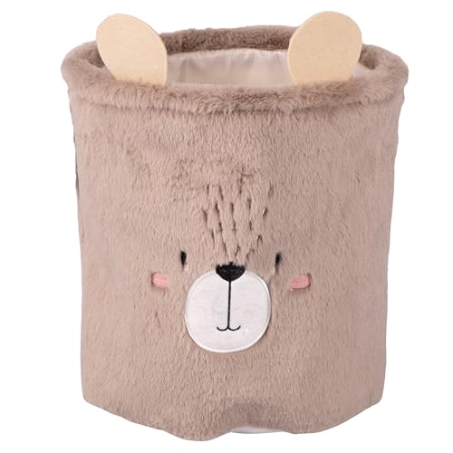 Panier ours à linge en polyester effet fourrure, Les Petites